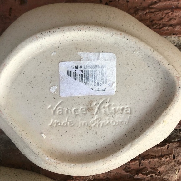 Set of 3 Vance Kitira Pottery Leaf Shaped Unglazed Candle Stick Holders - Picture 8 of 8